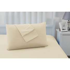 Sonia Moer Super Soft Brushed Microfibre Pillowcases - Non Iron Breathable Hypoallergenic Pillowcases set of 2- Cream