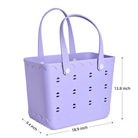 GDEVCV Waterproof Tote Bag for Beach, Pool, Boat.Lightweight Waterproof Washable Durable All Purpose Outdoor Tote Bag. (lilac, X-Large)