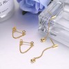 Kakonia 4 pairs Copper Chain Stud Earrings Set for Women