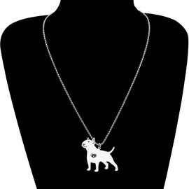 DALANE Stainless Steel Cute Pug Dog Necklace 18k Gold-Plated Pendant Pets Puppy Jewellery Gifts for Women Girls Dog Lovers Charms, Stainless Steel, No Gemstone