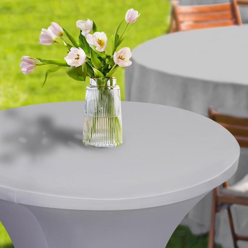 Alishomtll Set of 1 Bar Table Covers with Bow, Diameter