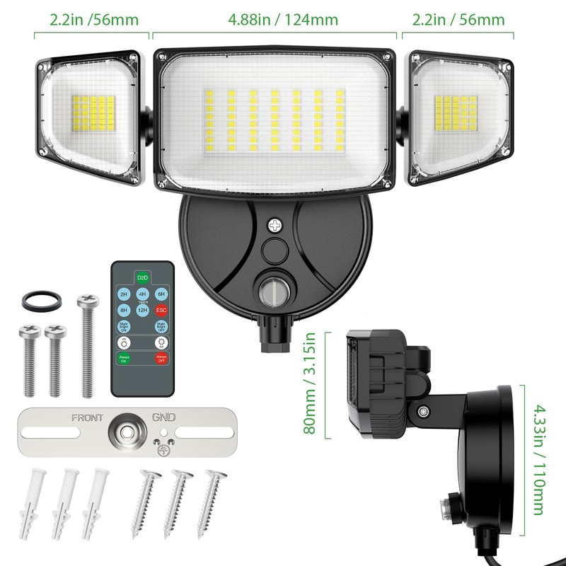 iMaihom Dusk to Dawn Outdoor Lighting, Plug in Flood Light,