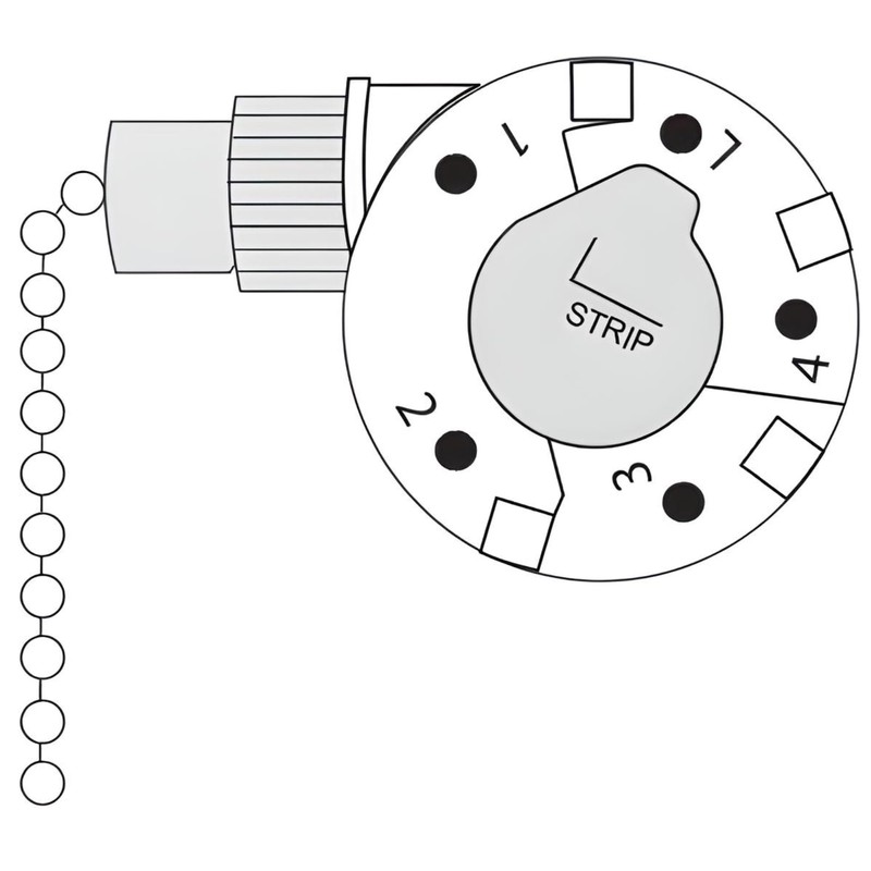 ZE-268S5 ZH 4 Speed 5 Wire Pull Chain Ceiling Fan