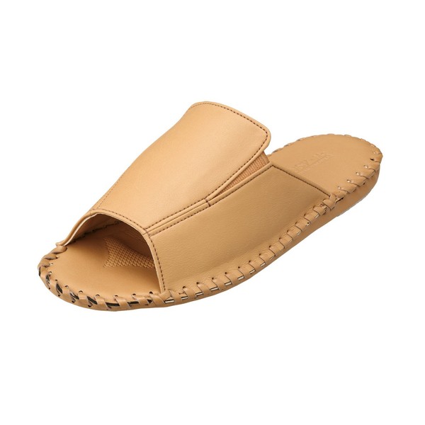 Pansy 9728 Men's Indoor Shoes, Room Shoes, Slippers, Made in Japan, Antibacterial, Lightweight, Camel