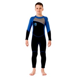 Kids Wetsuit for Boys Toddlers by Scubadonkey | Wetsuit for Kids in 2.5mm Neoprene UPF 50+ | Meets CPSC Safety Requirements (Grey/Blue, 2)