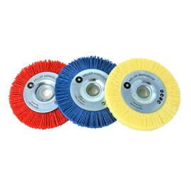 WELLERWERKZEUGE Set of 3 Nylon Brush Cleaning Disc Suitable for Bosch GWS 10.8 12V 76 Accessories Steel Stainless Steel Wood Sanding Discs