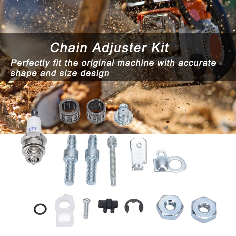 Chain Adjuster Tensioner Adjuster Bar Studs Kit for Stihl 066