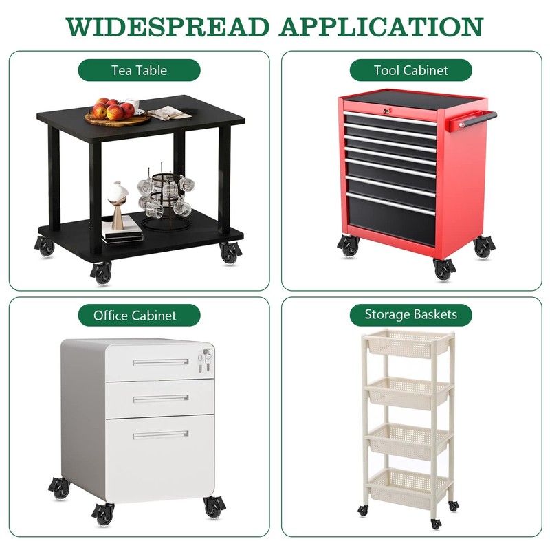 3" Caster Wheels Heavy Duty Set of 4 with M10-25