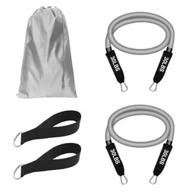 Resistance Bands with Handles, Single Resistance Bands, Exercise Bands with Handles for Resistance Training, Home Workouts, Fitness Gray-1