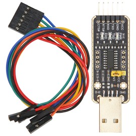 USB to UART TTL Adapter, Type A Serial Module with Jumper Wires, Support 5/3.3V2.5V1.8V, 50bps -6mbps