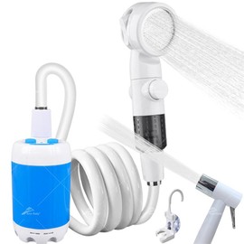 Ann Katy Portable Shower, 5V 2A Portable Electric Shower,Outdoor Shower Equipment for Camping &Hiking, Pet Cleaning, Car Washing, CampingGear Travel Accessory - Specification: New orange shower