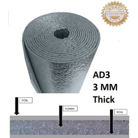 4X10 FT US Energy AD3 HVAC Duct Wrap Reflective Insulation Foam core (R7-21)