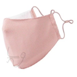 N7 체크 2겹 면 마스크 핑크 빨아쓰는마스크 귀편한마스크 N7 Check Double Layer Cotton Mask Pink Reusable Comfortable Mask