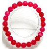 Perfect Gems Hot Pink Agate Polished Smooth 8mm Gemstone Bead