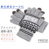 FREESE Smartphone Gloves, Knit Gloves, Cold Protection, Touch Panel Compatible,