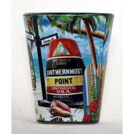 Key West Florida Rooster In-and-Out Shot glass