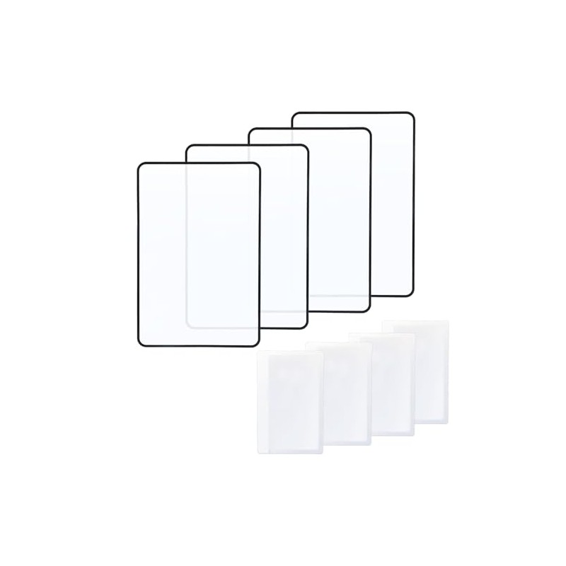 8pcs Page Magnifying Sheet for Reading, 4.7x7.1in & 2.2x3.2in 3X