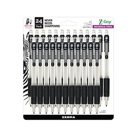 Zebra Pen Z-Grip Mechanical Pencil 0.5mm 24pk Black