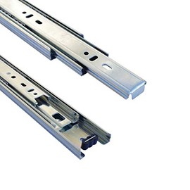 Kolor 1 Pair of 35 mm Telescopic Runners Drawer Runners Full Extension (Length: 350 mm (1 Pair))