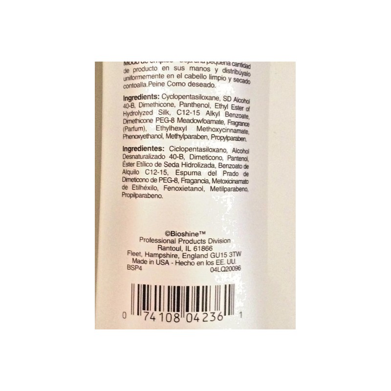 BIOSHINE SILK HAIR POLISHER ALTERNATIVE TO CHI BIOSILK SILK THERAPY