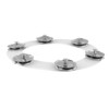 Drum Hi Hat Ring Bell Silicone Double Rows 6 Pieces