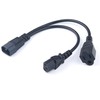 C14 to C13+NEMA 5-15R Y Splitter Power Plug Cord,Single C14