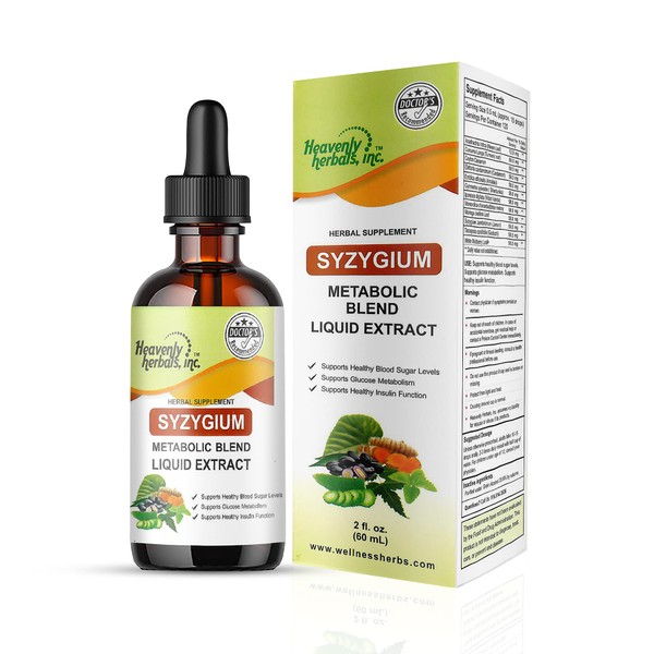 Heavenly Herbals, Inc. Syzygium Metabolic Blend Liquid Extract - Promotes Normal Glucose Utilization - Herbal Supplement - 2.0 Fl Oz- Ships from USA