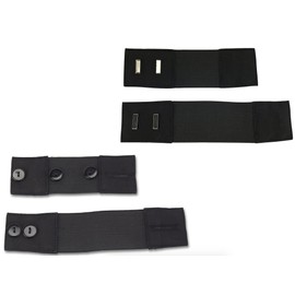 Self-Adjusting Button & Hook Waist Stretch Extender Helps Save on Maternity Clothes (4-pk: Small Hook + Button, Large Hook + Button)