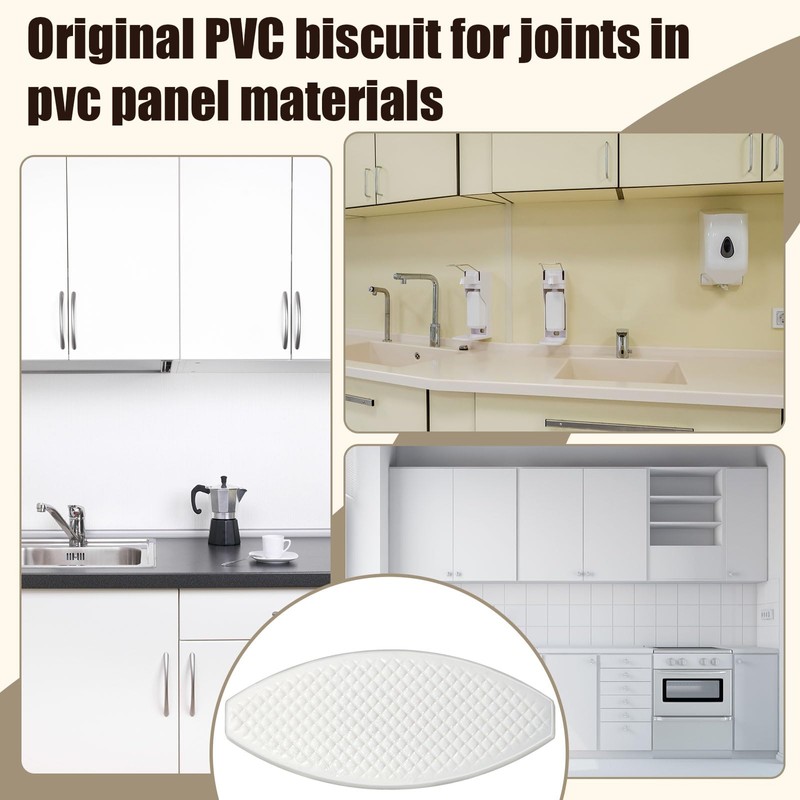 Teenyyou 100 Pcs PVC Plastic Biscuit Joiner Tool, Biscuit Connectors,