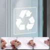 YIKIADA 10 Pack Recycle and Trash Transparent Stickers 6 ×