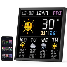 Pixel Display, APP Mobile Phone Control Display with 32 X 32 Programmable LED Screen for Home Decoration, Business Advertisement - Color: 32-pixel screen