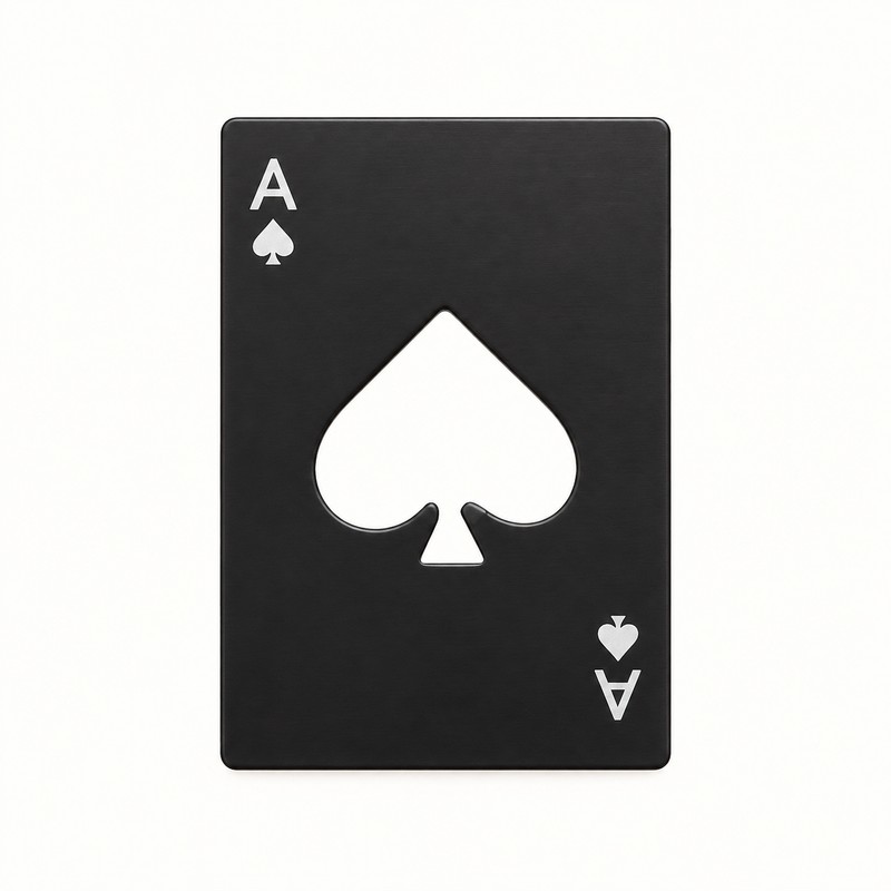 Stainless Steel Spades A Winemaker Bottle Opener Playing Cards Bottle