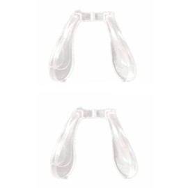 PERFFITT Clear Transparent Rubber Silicon Conjoined Saddle Anti-Slip Nose Bridge Pads for Glasses Sunglasses Frames Eyeglasses Spectacles HNP431 (Clear - 2 Pairs)