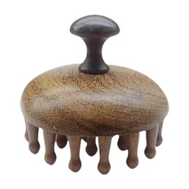 perfeclan Wooden Massage Comb,Hair Brush,Shampoo Scrubber,Guasha Tool,Round Tip Comb,Scalp Massager Head Massage for Adults Women Men