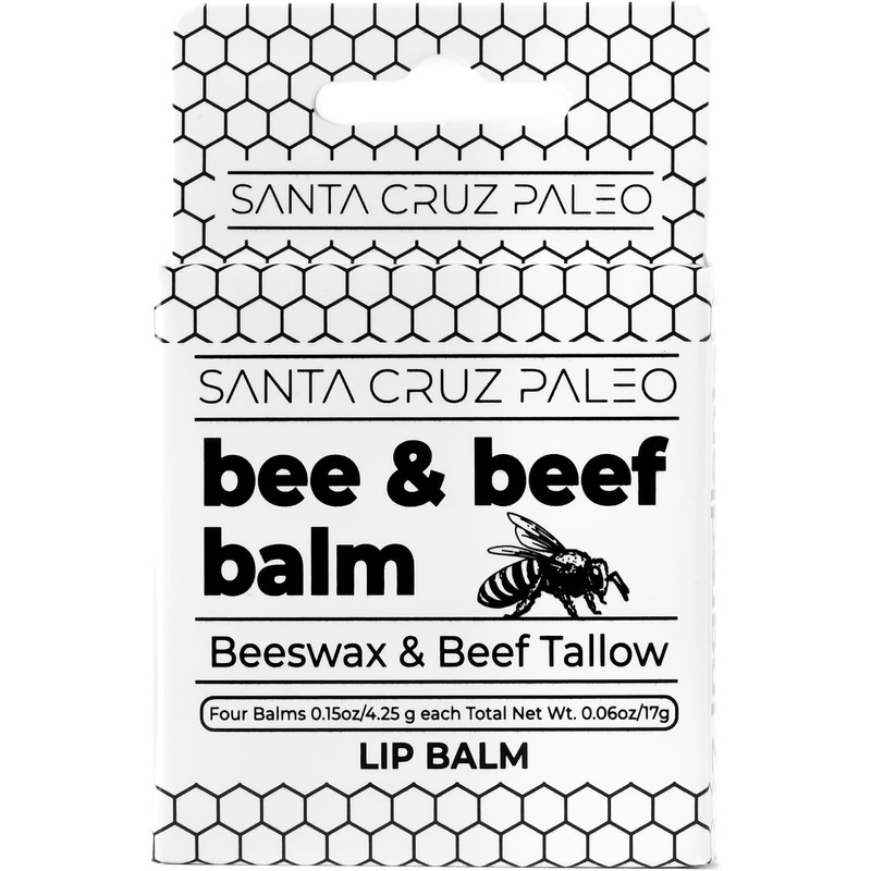 Lingtoolator aleo Beef Tallow Beeswax Lip Balm Hydrating Moisturizer, Natural