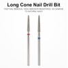 Rolabling Long Cone Shaped Nail Drill Bit Nail Polish Gel