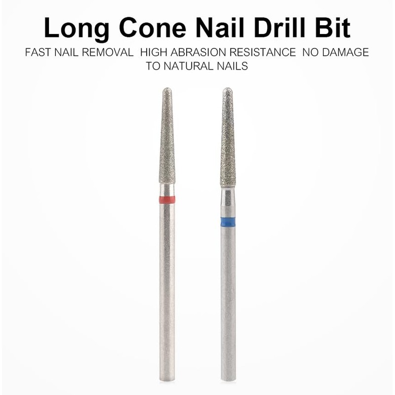 Rolabling Long Cone Shaped Nail Drill Bit Nail Polish Gel