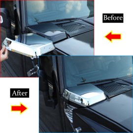 ACRT ABS Chrome Engine Hood Side Air Intake Vent Trim Cover For Hummer H2 2003-2009