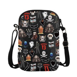 ZJXHPO Horror Jason Cross Body Bag Friday Horror Movies Messenger Bag Series Killer Carry On Bag Horror Movie Lover Gift (Jason CB)