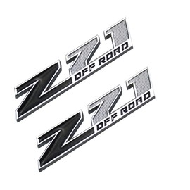 Aimoll 2pcs (Small Size) Z71 Off Road Emblems,3D Aolly Decal Emblems for GMC Chevy Silverado Sierra Suburban Colorado. (Chrome Black)