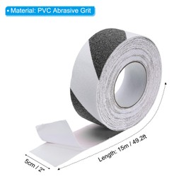 PATIKIL 5cm x 15 Meters Anti Slip Traction Tape, Non-Slip Grip Tape Non Skid Tread Safety Tape for Stairs Steps Scooter Deck, Black and White