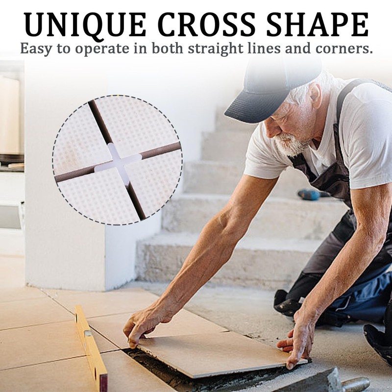 SYEYCW 500 Pcs Tile Spacers 3mm, White Slab Spacers, Plastic