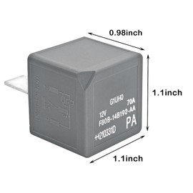 F80B-14B192-AA 12VDC 70A 4 Pin Automotive Power Relay High Power Relay Compatible with V23136-J4-X89 DH22-14B192-EA V23136-J4-X62 5M5T-14B192-EA V23136-J4-X60