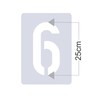 Stencil Single Number 6 Digits Height: 25 cm Number for