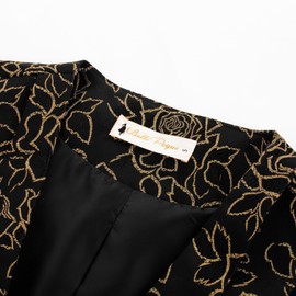 Belle Poque Women's Waistcoat Vintage Double Breasted V-Neck Jacquard Suit Vest Steampunk Gothic Medieval Style Vest Coat