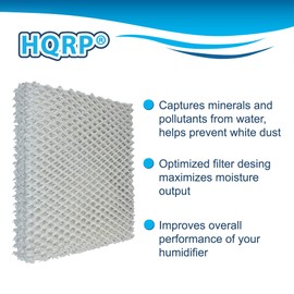 HQRP 6-Pack Wick Filters Compatible with Duracraft DH799 DH800 DH801 DH812 DH840 DH840C DH7800 DA1005, Honeywell HCM3060, Kenmore 14108 1478 Humidifiers, Parts AC-801 AC801 DU3-C HAC-801 Replacement