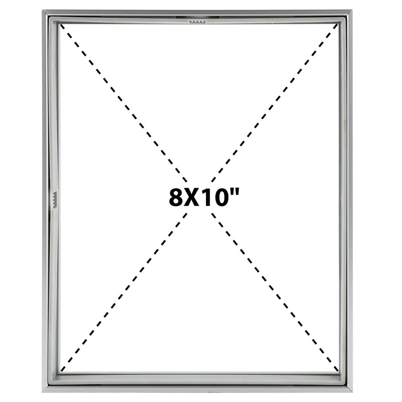 Frametory, 8x10 Floating Picture Frame - Metal Photo Frame -