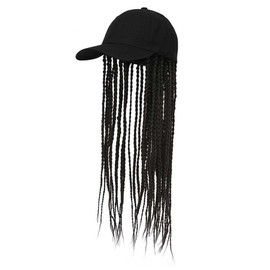 wig braid hat Woven Baseball Hat Wig Box Woven Hair Band Hat,Long Braiding Hair Baseball Cap Wig Hair with Braided wig braids dirty braid19.6 inches