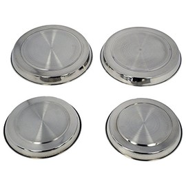 CookSpace 4 Piece Stainless Steel Round Pull On Hob Cover Protector Lid Set
