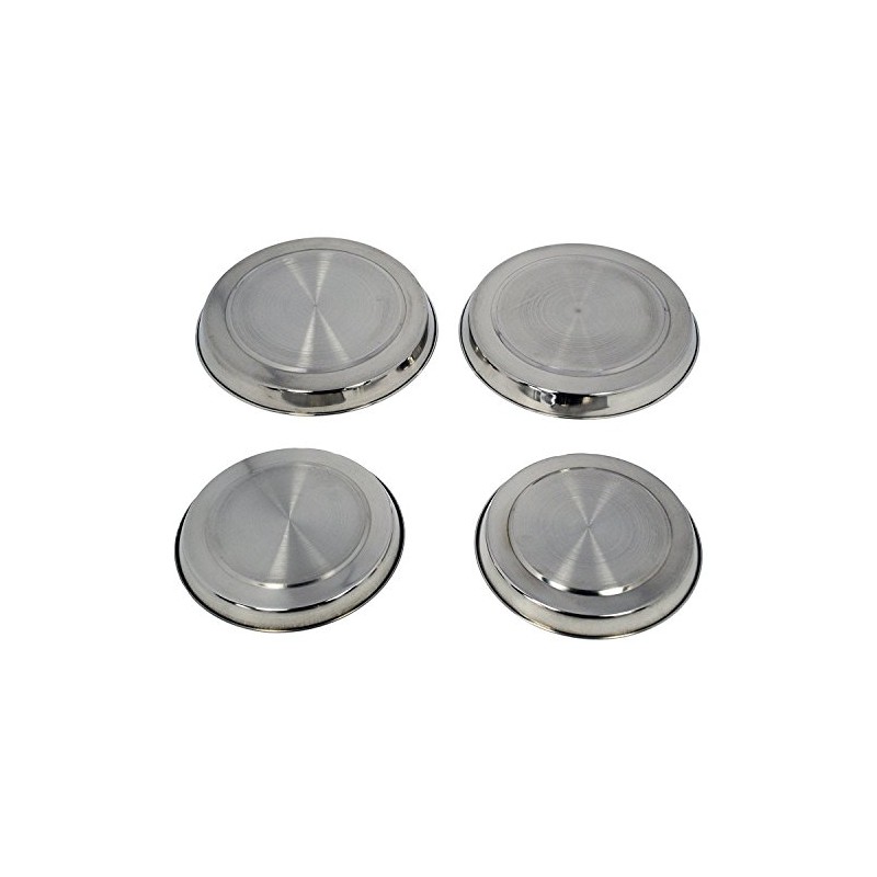 CookSpace 4 Piece Stainless Steel Round Pull On Hob Cover